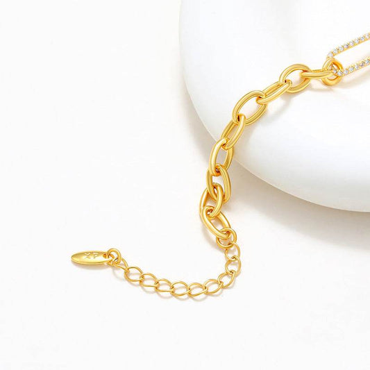European And American Fashion Metal Thick Chain Bracelet Female Light Luxury Minority - Velora