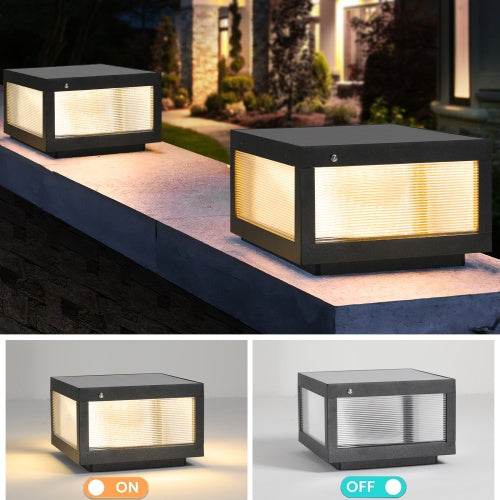 Solar Wall Light With Dimmable LED-2 Package Landscape Pathway Lighting - Velora