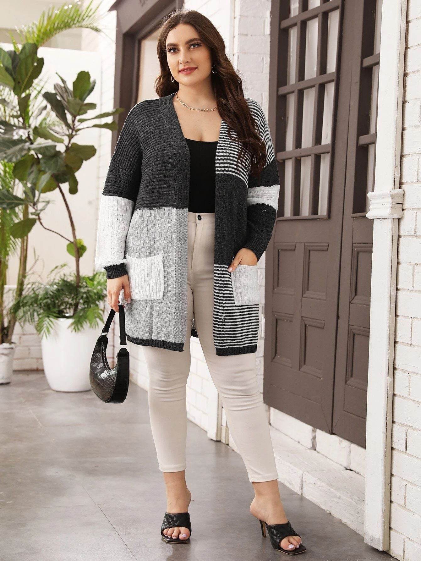 Large Women's Knitted Cardigan - Velora