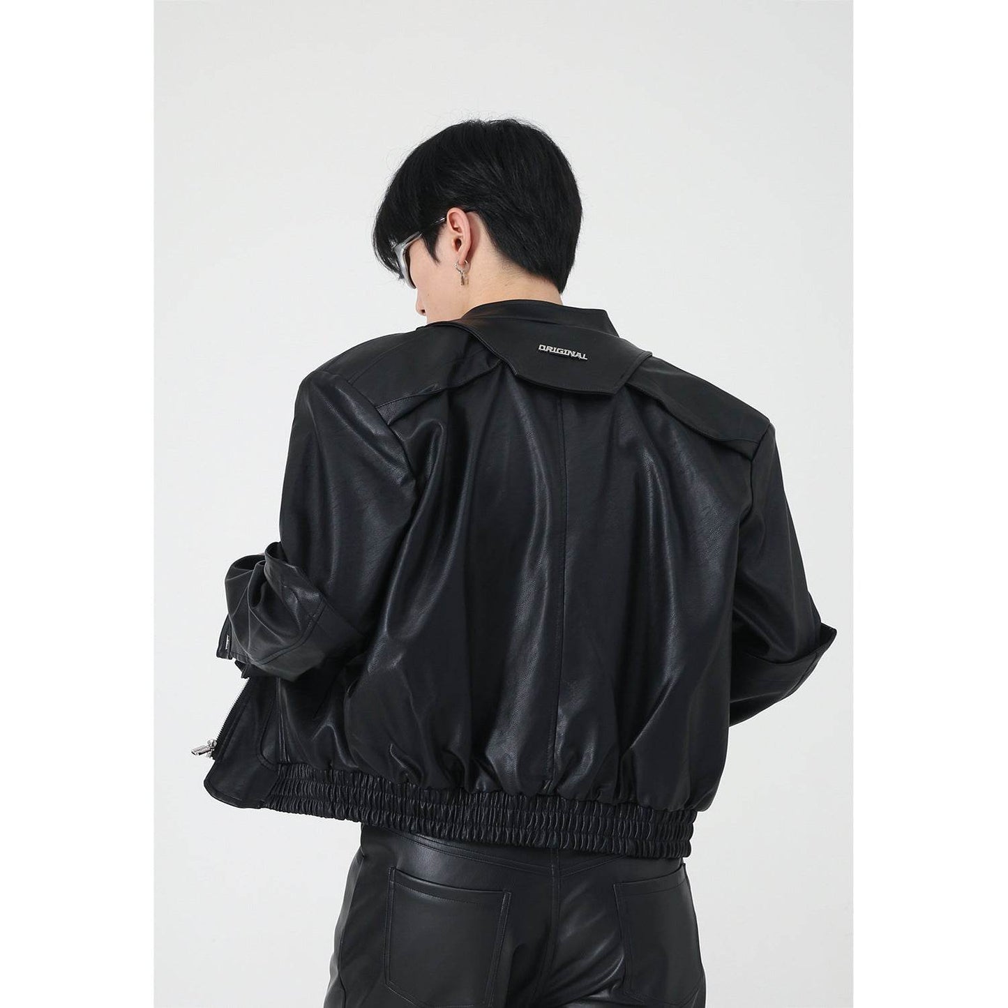 Men's High-grade Short Motorcycle Leather Coat - Velora