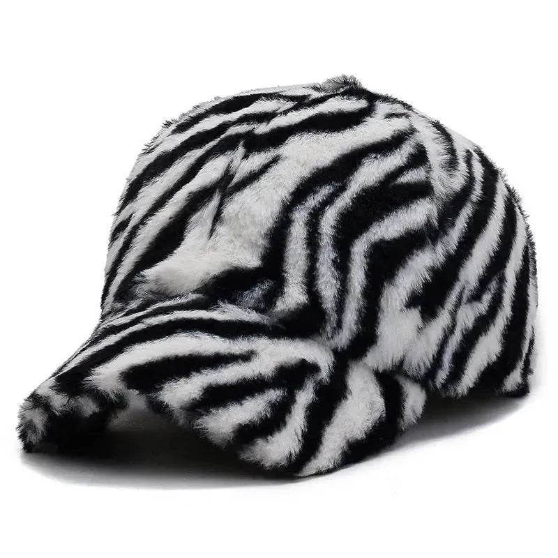 Fashion Leopard Fleece Baseball All-matching Peaked Cap - Velora