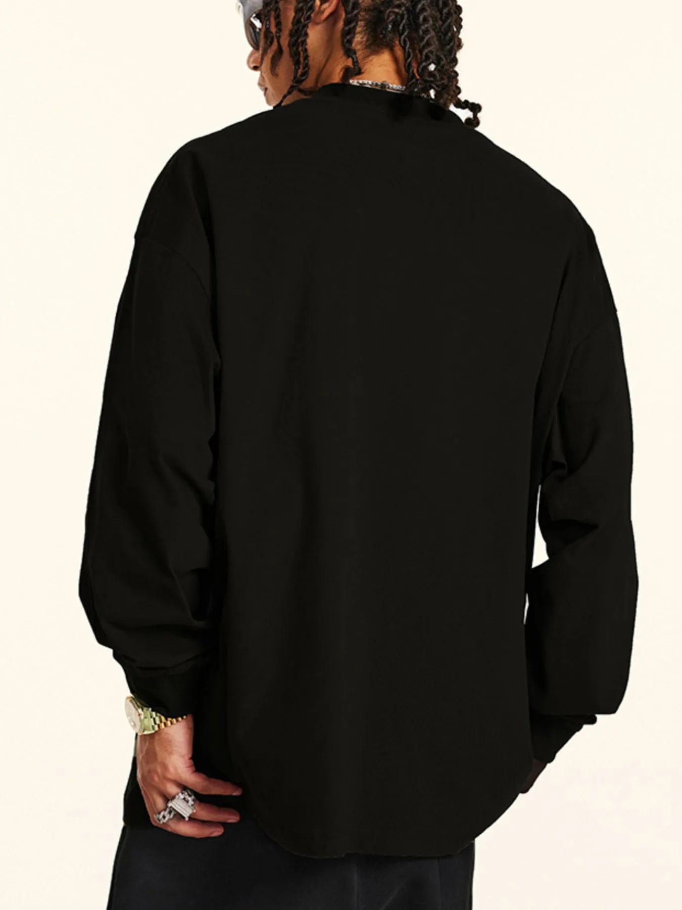Men's Graphic Round Neck Long Sleeve T-Shirt - Velora