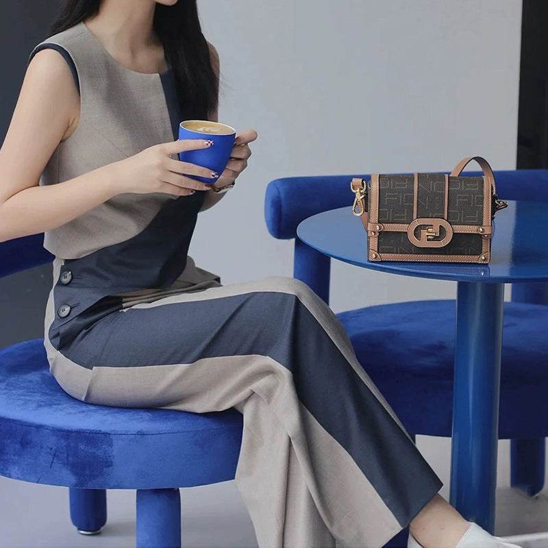 Wool Color Matching Sleeveless Jumpsuit Fashion Commuter - Velora