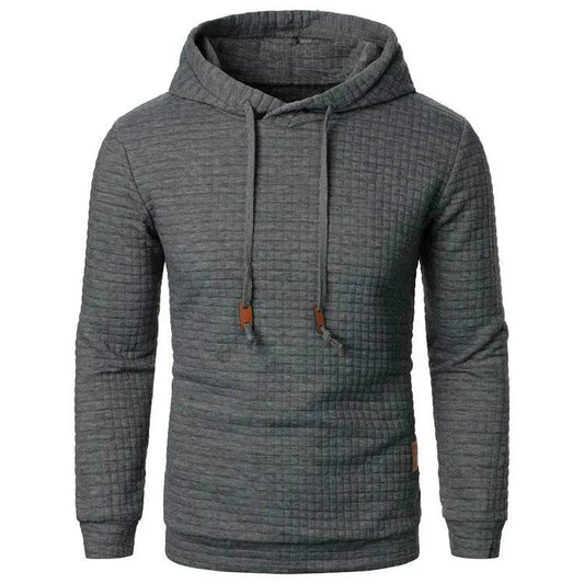Men's Jacquard Sweatshirt Long-sleeved Hoodie Warm Color Sports Pullover Top - Velora