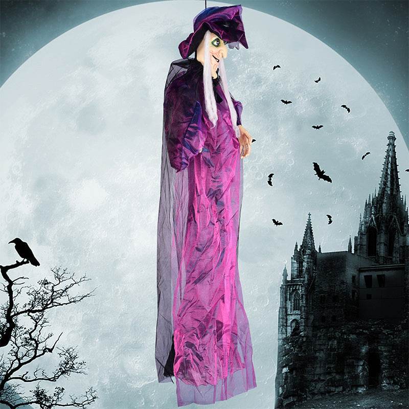 Halloween Voice-activated Horror Electric Witch Toy Ghost Festival Bar Outdoor Decorations Arrangement Props - Velora
