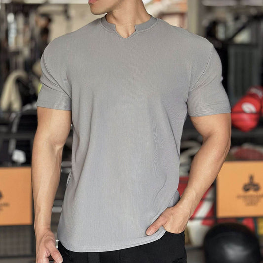 Anti Wrinkle Men Short Sleeve Active wear T-shirt for Workout Gym trainings - Velora