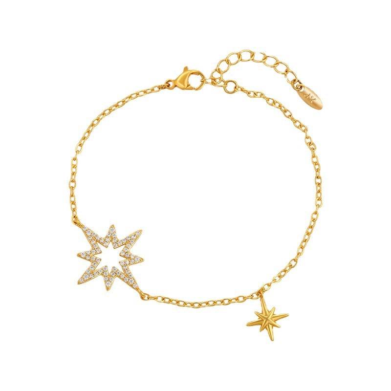 Adjustable Eight Awn Star Bracelet Korean Style Elegant High Sense Internet Celebrity XINGX - Velora