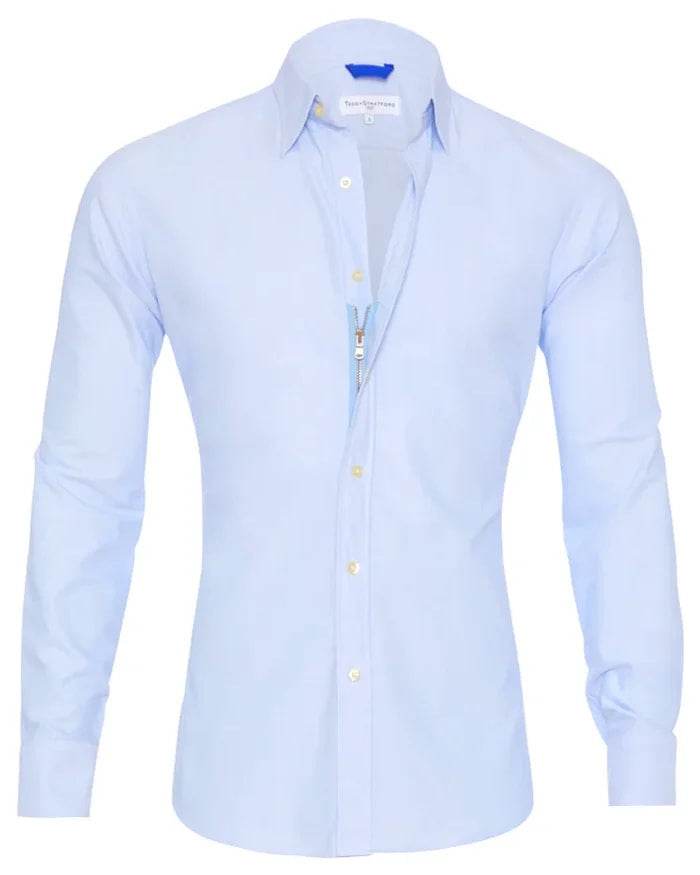Long Sleeve Zipper Shirt With Button Design Fashion Lapel Tops For Mens Clothing - Velora