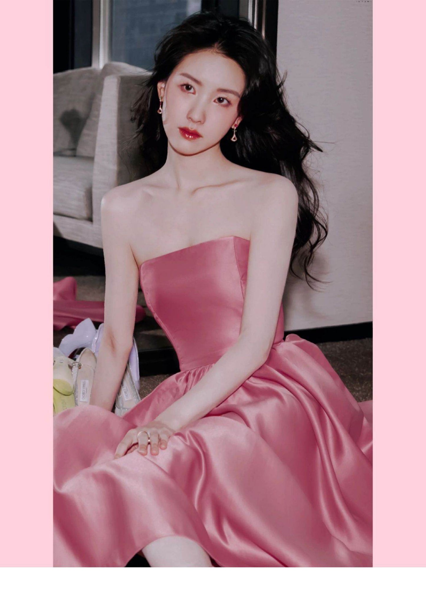 Tube Top Formal Satin Dress - Velora