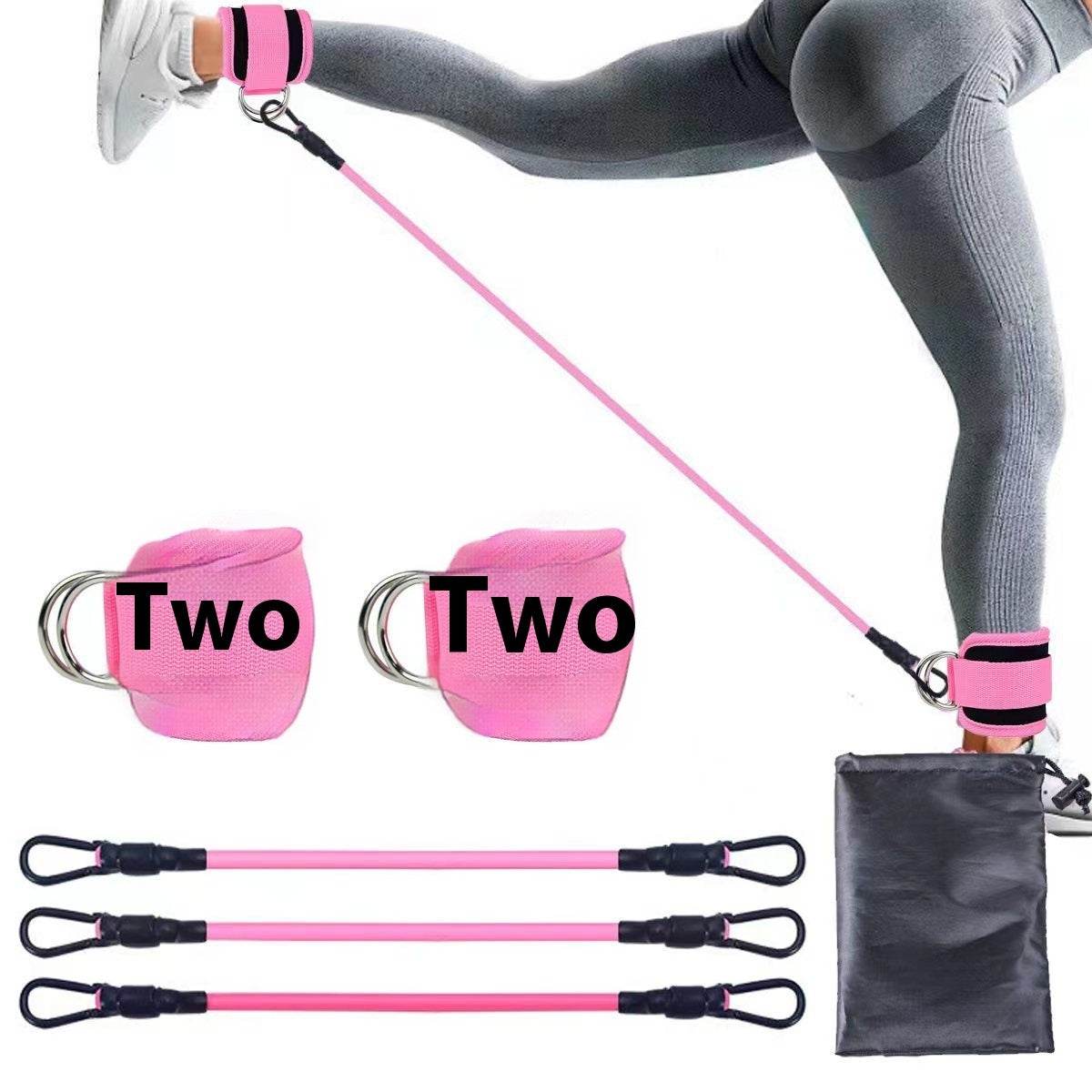 Ankle Strap Resistance Bands Hip Leg Strength Pull Rope Fitness Elastic Training Home Yoga Pilate Crossfit Workout Gym Equipment - Velora
