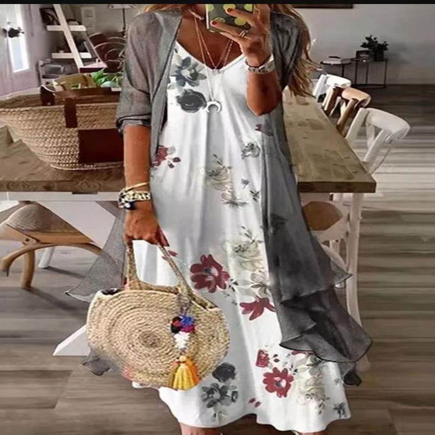 Women's Printed Holiday Sling Maxi Dress India - Velora