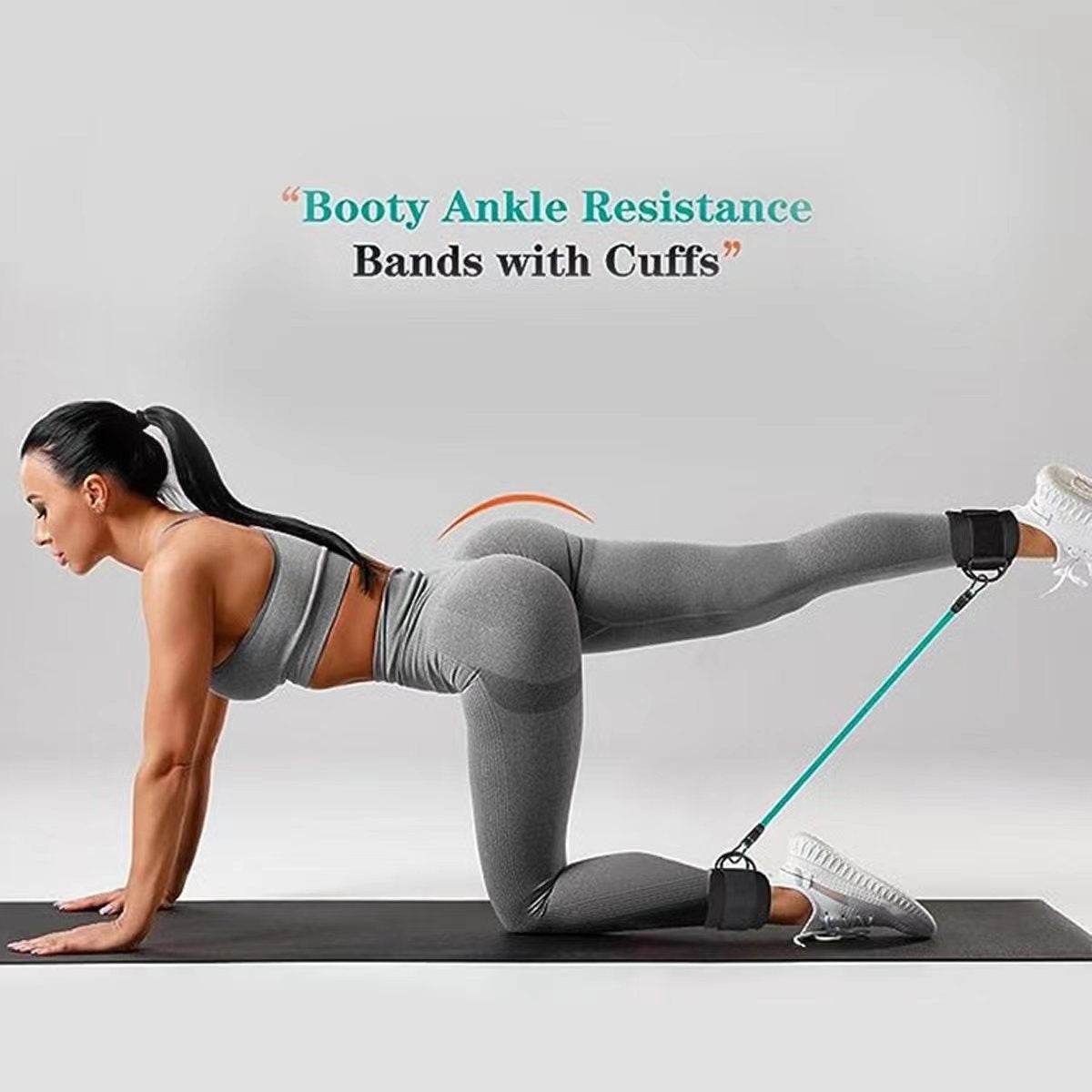 Ankle Strap Resistance Bands Hip Leg Strength Pull Rope Fitness Elastic Training Home Yoga Pilate Crossfit Workout Gym Equipment - Velora