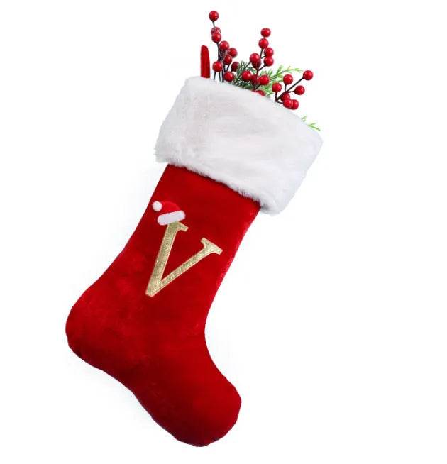 Christmas Letter Christmas Stockings Decorative Pendant - Velora