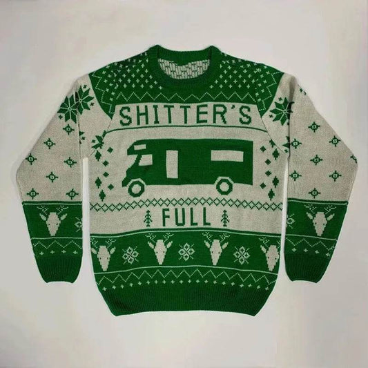Pullover Crewneck Jacquard Christmas Sweater - Velora