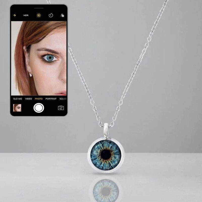 Custom Iris Necklace Add Eye Photo As A Unique Gift For Loved Ones - Velora
