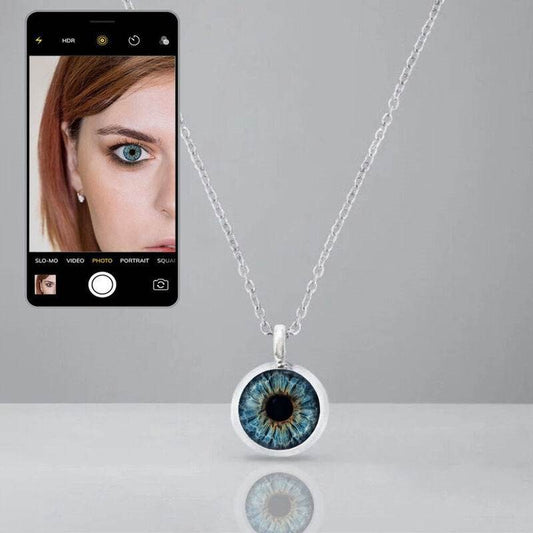 Custom Iris Necklace Add Eye Photo As A Unique Gift For Loved Ones - Velora
