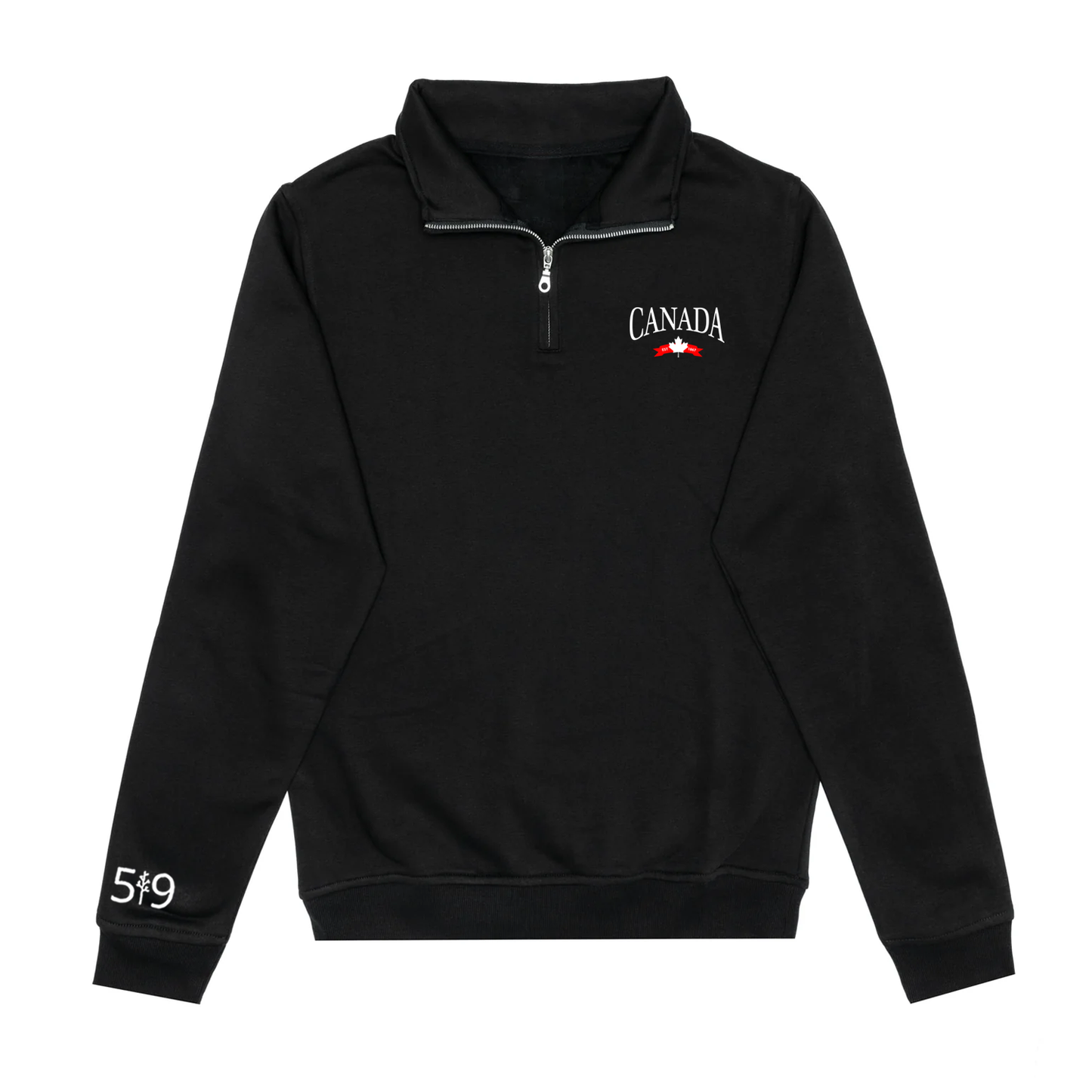 CANADA VARSITY EMBROIDERED 1/4 ZIP (UNISEX) - Velora