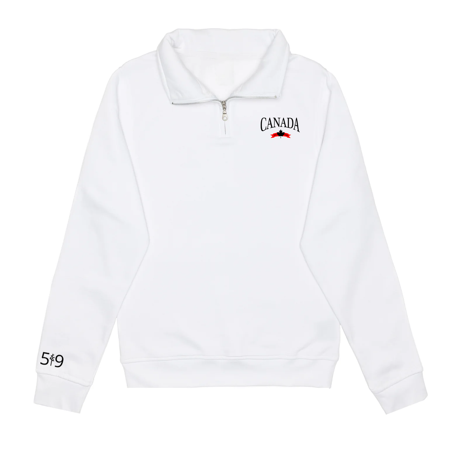 CANADA VARSITY EMBROIDERED 1/4 ZIP (UNISEX) - Velora