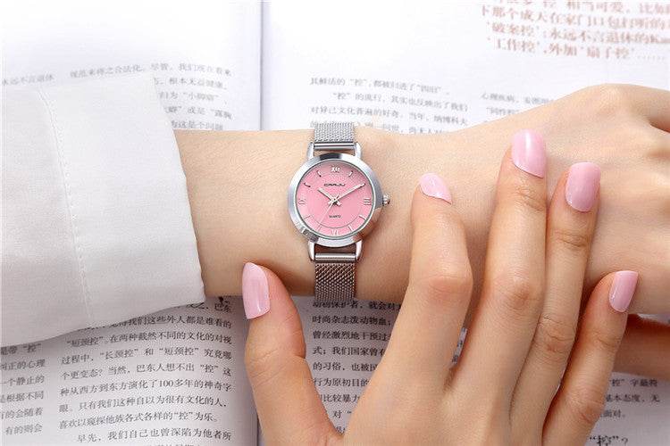 Women's Watch Small Quartz Steel Mesh Belt - Velora