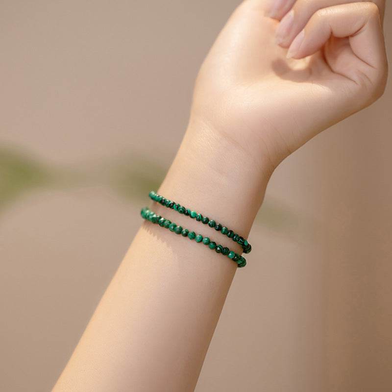 3mm Malachite Green Bracelets Mall Crystal - Velora