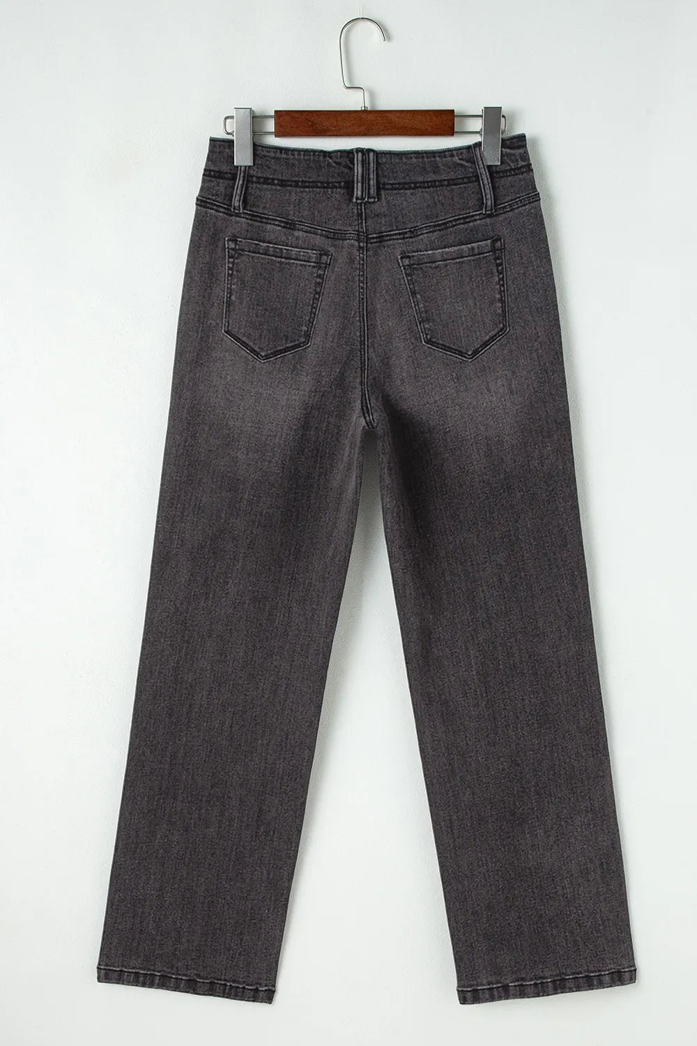 High-Waisted Wide-Leg Vintage Wash Jeans - Velora