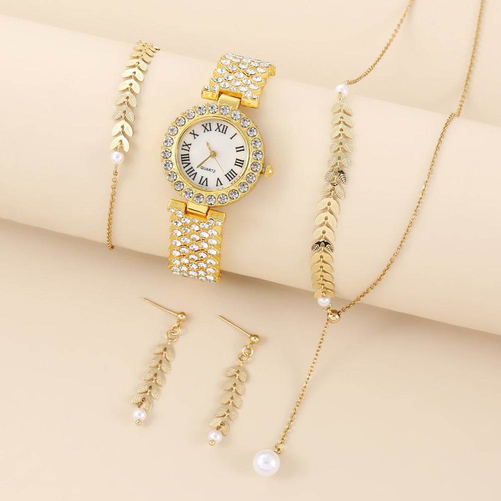 Diamond Women Watches Luxury Fashion Rhinestone Quartz Bracelet Wrist Watch For Women - Velora