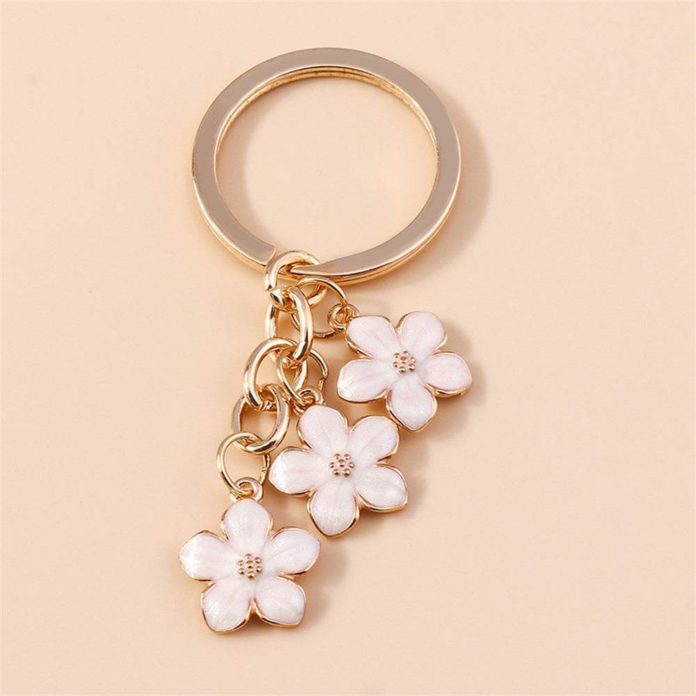 Sweet Girly Cherry Blossom Keychain - Velora