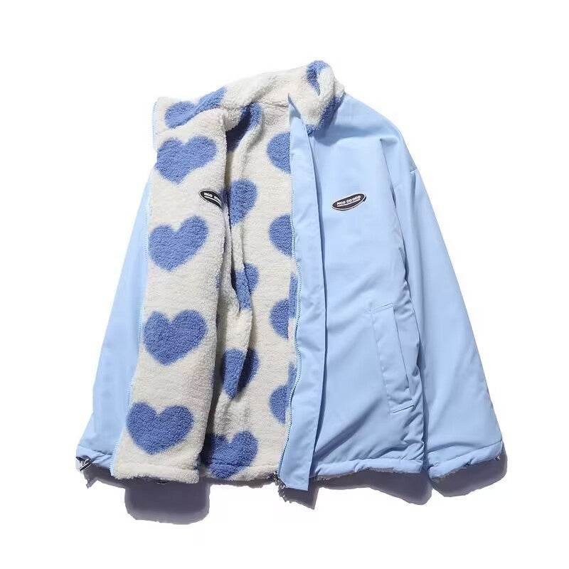 Love Lamb Fleece-lined Warm Reversible Cotton-padded Coat - Velora