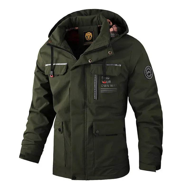 Men's Assault Jacket Spring And Autumn Thin Single Layer Waterproof Windbreaker Outdoor Sports Cargo Coat - Velora