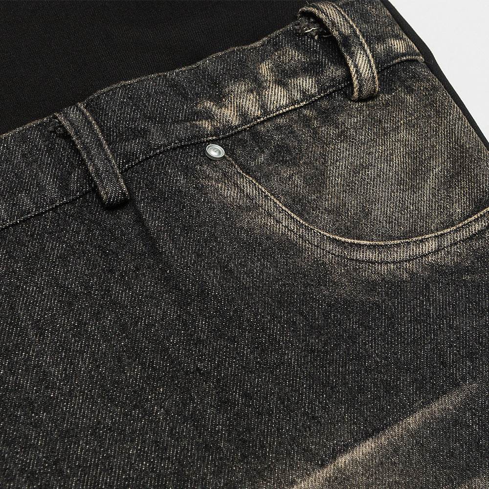 Denim Jacket Coat Loose Fit Color Matching Design - Velora