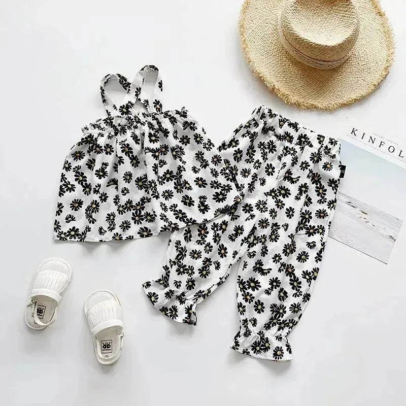 Chiffon vest trousers children's clothing summer new Baby Girl Cloth set - Velora