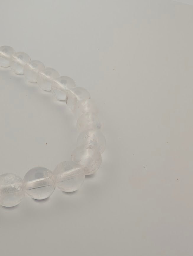Clear Crackle Quartz Bracelet — 6mm & 8mm Beads
