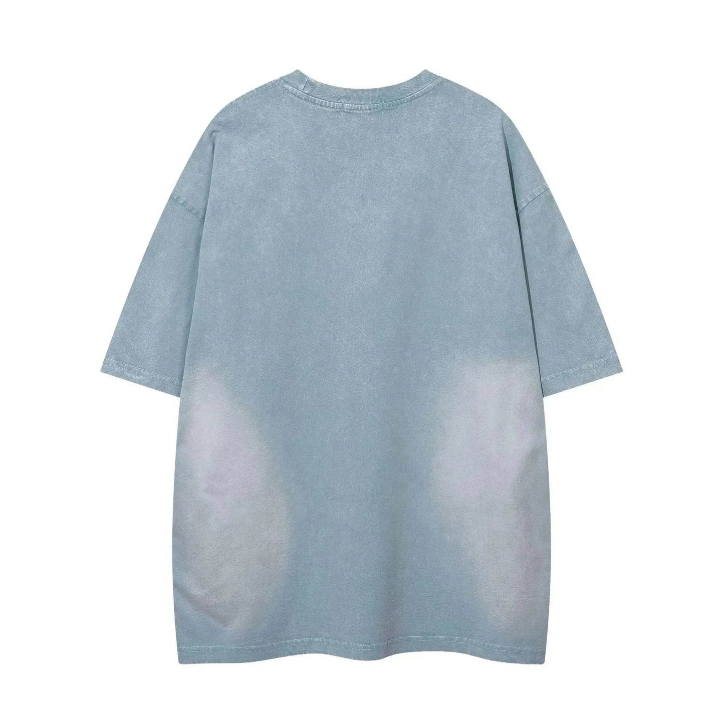 Color-contrasting Pattern Printed Short Sleeved T-shirt - Velora