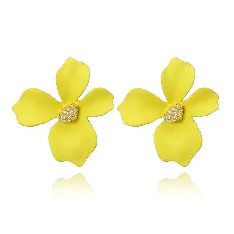 Colorful Double flower Stud earrings for Women - Velora