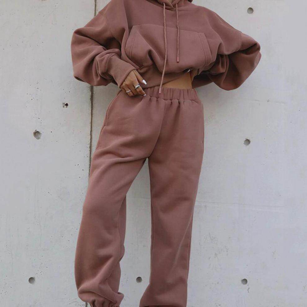 New Style Autumn And Winter Women's New Casual Hoodie Coat Sports Suit - Velora