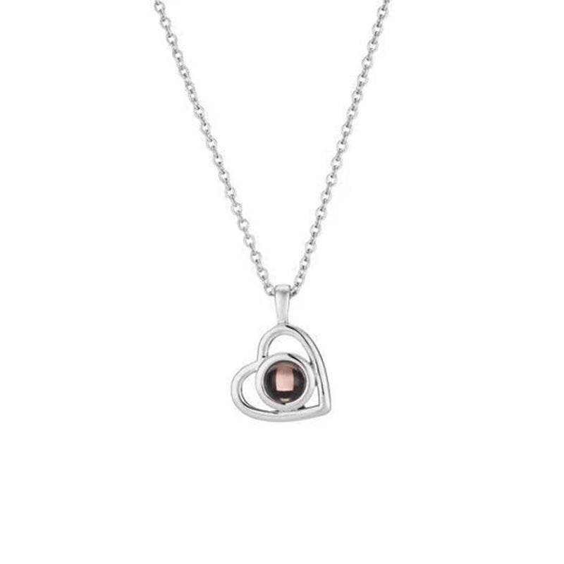 100 Languages I Love You Necklace Nano Projection Customized Color Pictures Photo Love Europe And America - Velora