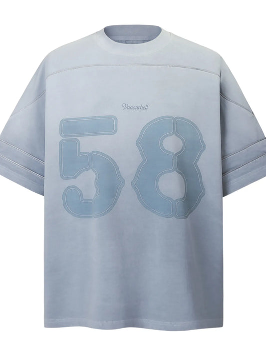 Men's Oversized Number 58 Graphic T-Shirt - Velora