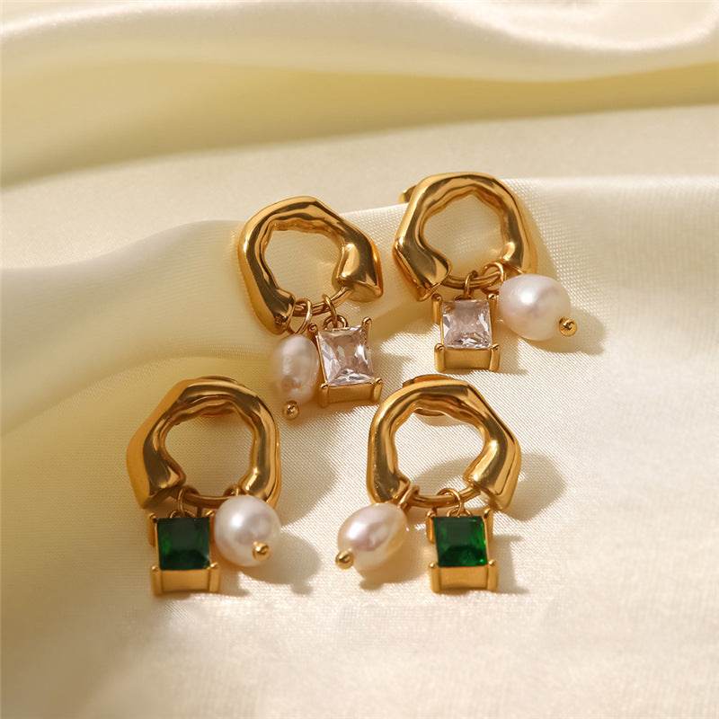 Ins French Retro Personalized Pendant Earrings - Velora