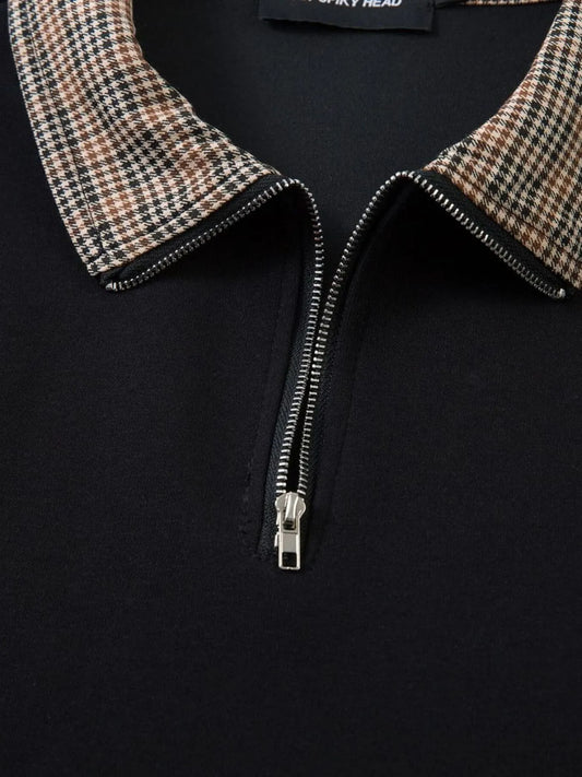 Men's Quarter Zip Short Sleeve Polo - Velora