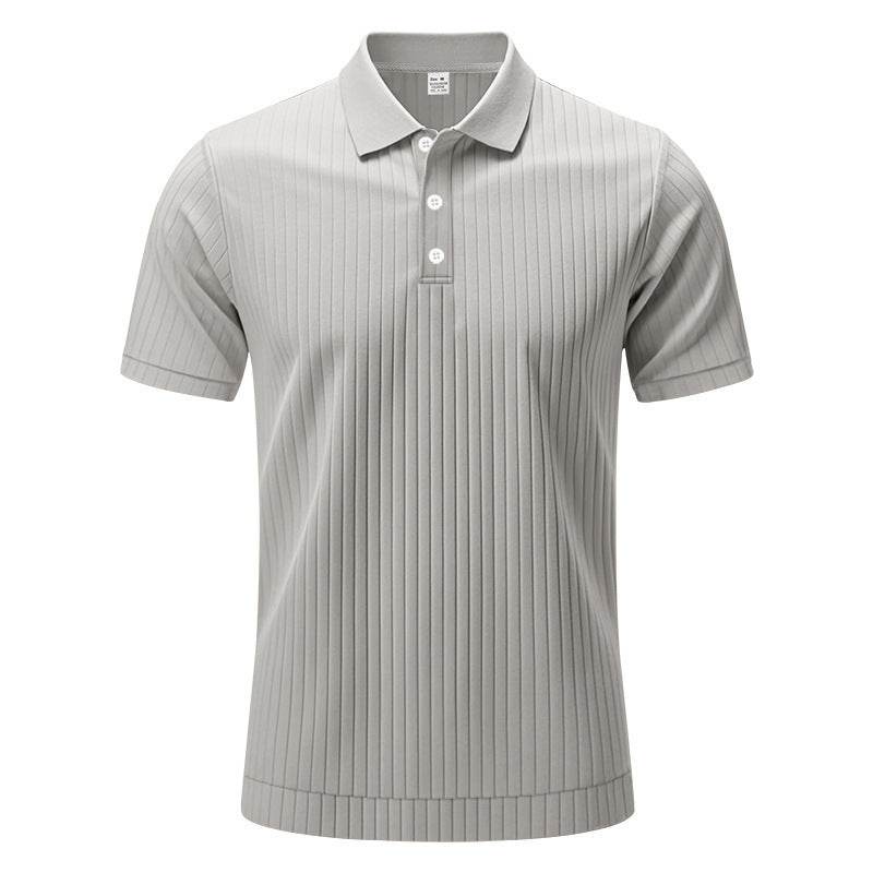 Sunken Stripe Quick-drying Ice Silk Short Sleeve - Velora