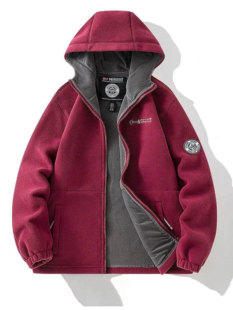 Men Winter Plus Size Men's Brushed Fleece Quarter Zipper Hoodie Sweatshirt Pullover - Velora