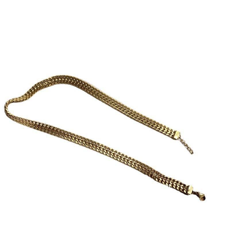 18K Gold Thick Hemp Flowers High-grade Exquisite And Versatile Personality Chain Titanium Steel Bracelet For Men Women Jewelry Gift - Velora