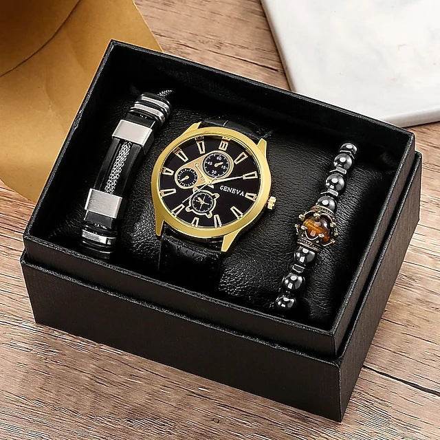 Watch Stainless Steel Bracelet Beaded Suit - Velora