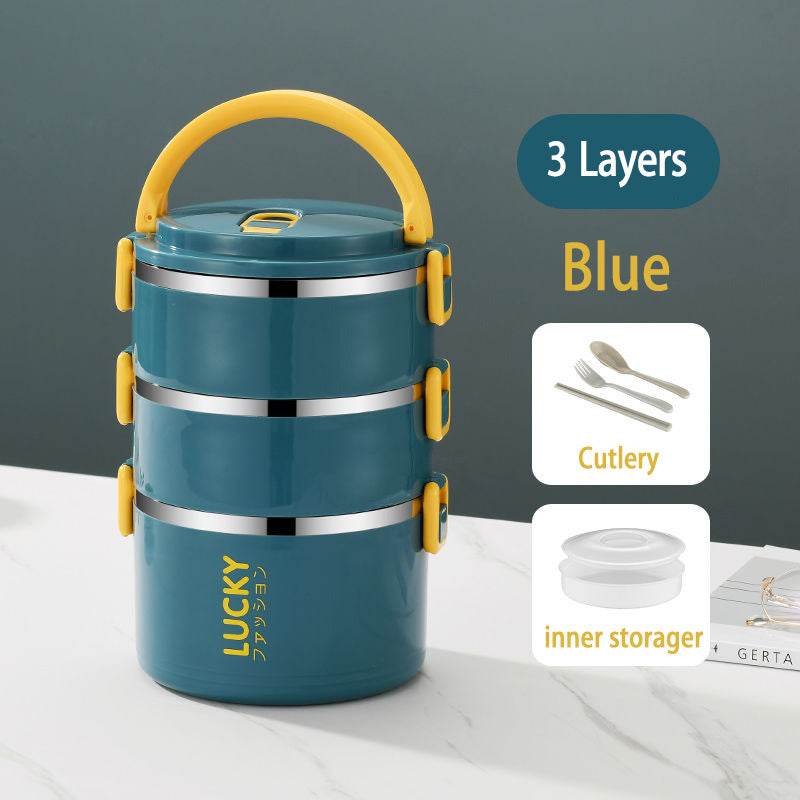 Sealed Multi Layered Thermal Stainless Steel Insulated Lunch box - Velora