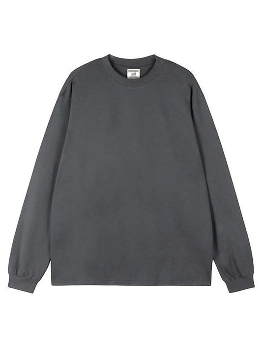 Men's Plus Size Round Neck Long Sleeve T-Shirt - Velora