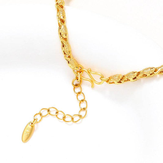 Copper Alloy Electroplated 24k Gold Reverse Mold Bracelet Advanced Sense Niche Gold Bracelet - Velora