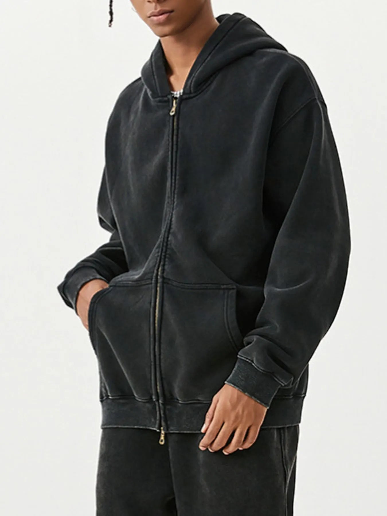 Men's Oversized Zip-Up Hoodie - Velora