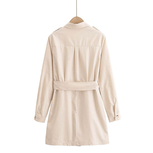 Commute Style Bowknot Decoration Long Sleeve Dress - Velora