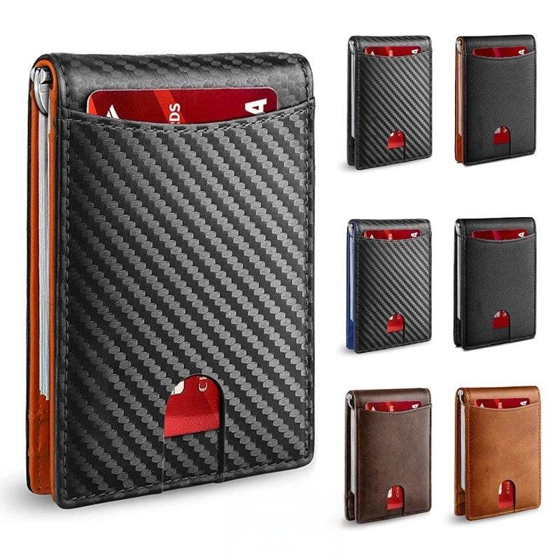 Leather Multifunctional Card Sleeve Microfiber Wear-resistant Rfid Anti-theft Swiping - Velora
