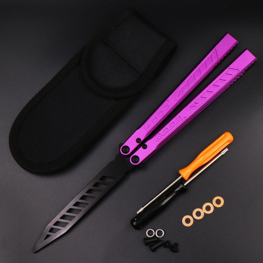 Aluminum Alloy Integrated Handle Swinging Knife Butterfly Knife Does Velora